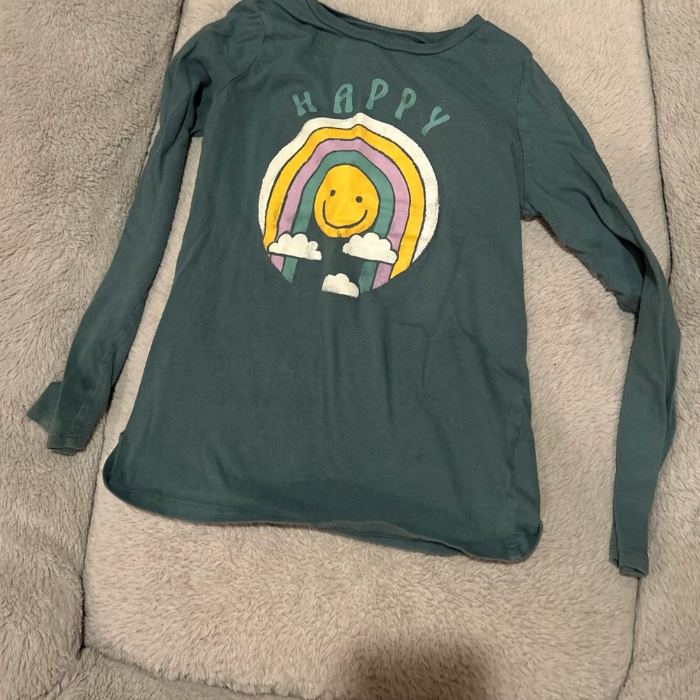 Happy Green Kids Long Sleeve Shirt